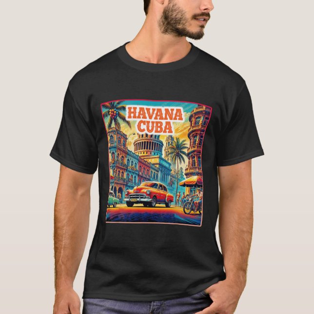 Havana Cuba Shirts Family Trip Tourist Vintage Ret (Front)