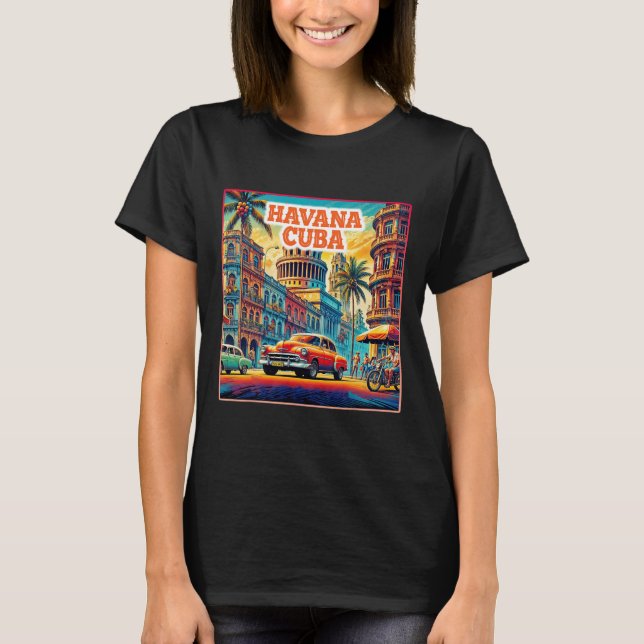Havana Cuba Shirts Family Trip Tourist Vintage Ret (Front)