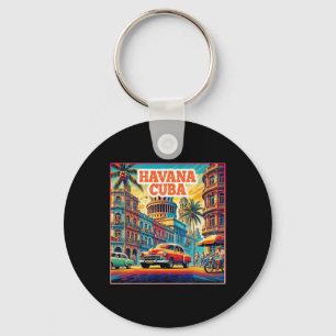 Havana Cuba Shirts Family Trip Tourist Vintage Ret Key Ring