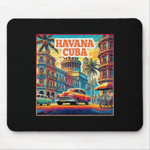Havana Cuba Shirts Family Trip Tourist Vintage Ret Mouse Mat