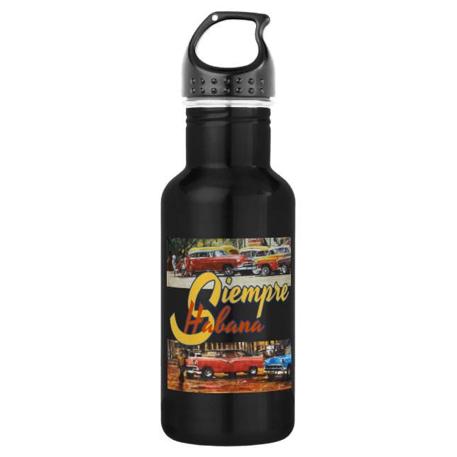 Havana Cuba - Siempre Habana 532 Ml Water Bottle (Front)