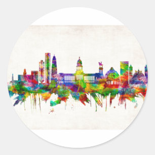 Havana Cuba Skyline Classic Round Sticker