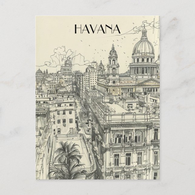 Havana Cuba Travel Postcard (Front)