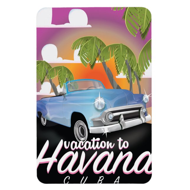 Havana, Cuba Vintage auto vacation Poster Magnet (Vertical)
