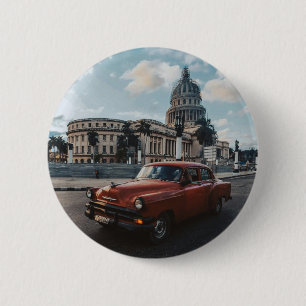 Havana Cuba Vintage Classic Car 6 Cm Round Badge