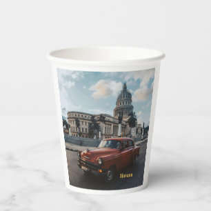 Havana Cuba Vintage Classic Car  Paper Cups