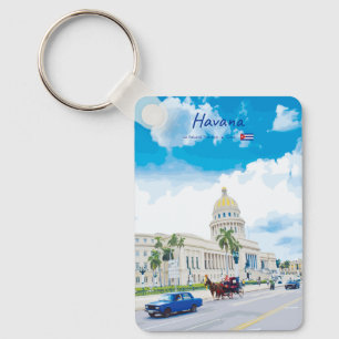 Havana, Cuba - Vintage Classic Soul Classic Key Ring