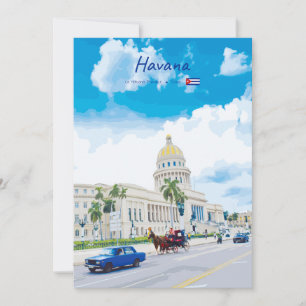 Havana, Cuba - Vintage Classic Soul Invitation