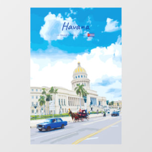 Havana, Cuba - Vintage Classic Soul Window Cling