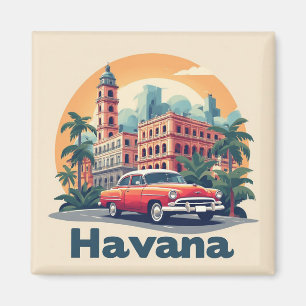 Havana Cuba Vintage Travel Gift 🌎 Magnet