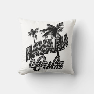 Havana Cuba vintage typeface art. Cushion