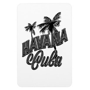 Havana Cuba vintage typeface art. Magnet