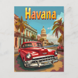 Havana Dreams: Cruise in a Vintage Car Postcard