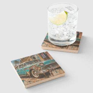 Havana Dreams, Rusted Chrome Stone Coaster