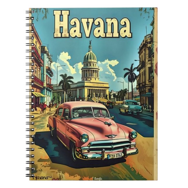 Havana Dreams: Vintage Car Notebook (Front)