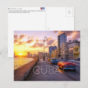 Havana Malecón, Cuba Travel Postcard