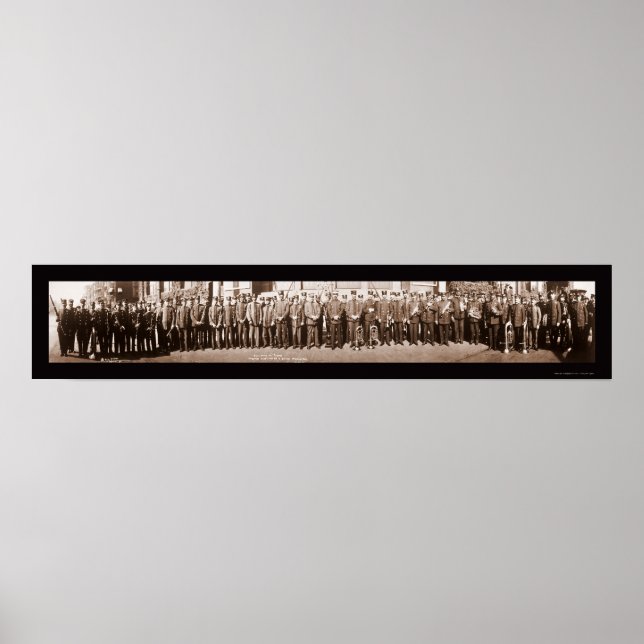 Havana Marching Band Photo 1914 Poster (Front)