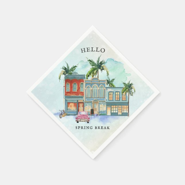 Havana Nights | Spring Break Party Napkin (Corner)