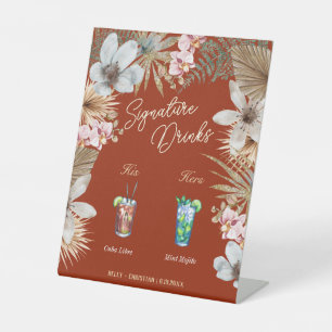 Havana Nights Tropical Cuban Signature Drinks Pedestal Sign