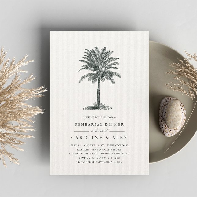Havana Palm Rehearsal Dinner Invitation (Creator Uploaded)