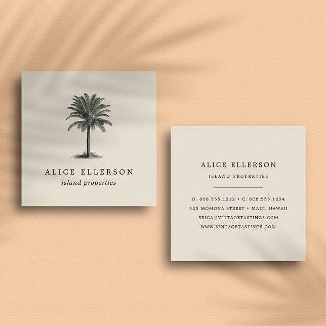 Havana Palm Square Business Card (Creator Uploaded)