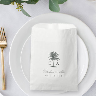 Havana Palm Vintage Palm Tree Wedding Favour Bags
