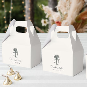 Havana Palm   Vintage Palm Tree Wedding Favour Box