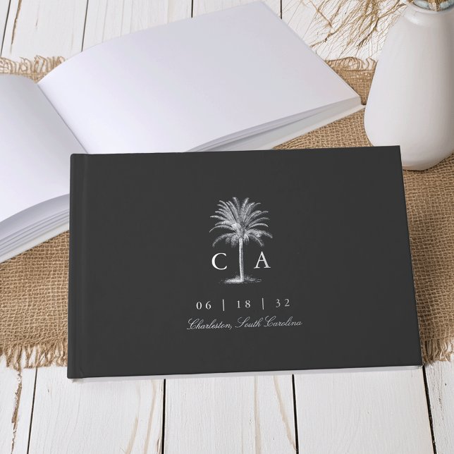Havana Palm | Vintage Palm Tree Wedding Guest Book (Creator Uploaded)