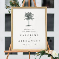 Havana Palm | Vintage Palm Tree Wedding Welcome