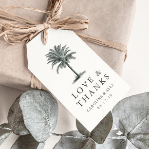 Havana Palm Wedding Thank You Favour Gift Tags