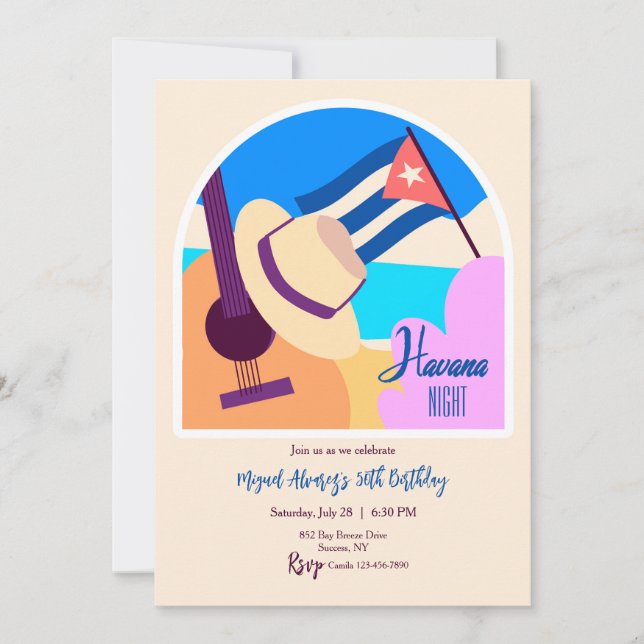 Havana Party Invitation (Front)