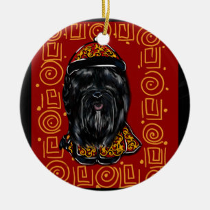Havana Silk Dog Year of the Dog Ceramic Tree Decoration