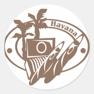 Havana Stamp Classic Round Sticker