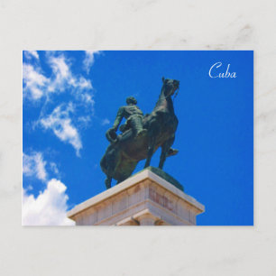 havana statue postcard