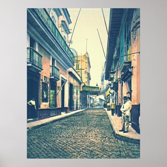 Havana Street Cuba 1899 Poster (Front)