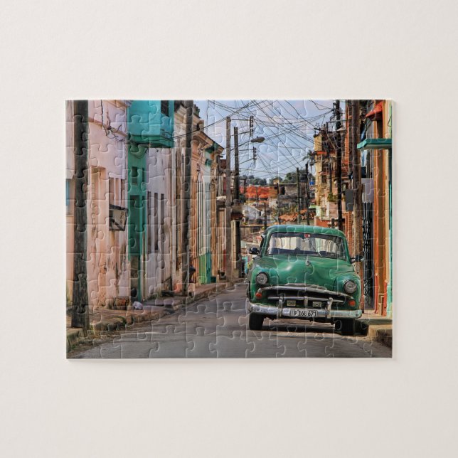 Havana Street Oldtimer Car Cuba Travel Photography Jigsaw Puzzle (Horizontal)