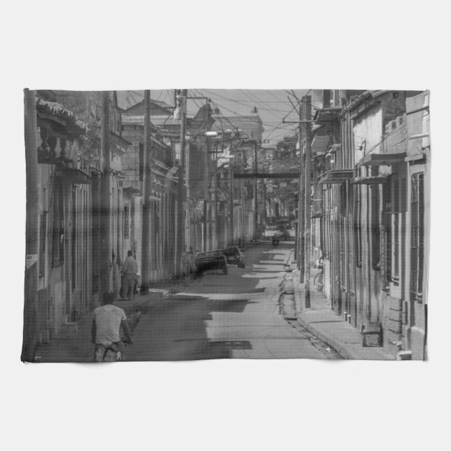 Havana streets tea towel (Horizontal)
