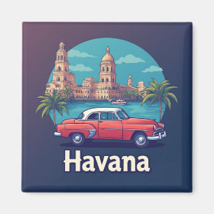 Havana Vintage Retro Travel Magnet