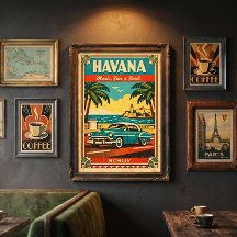 Havana Vintage Travel Poster – Retro Cuba Wall Art