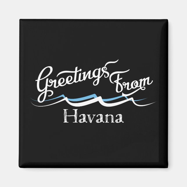 Havana Water Waves Magnet (Front)