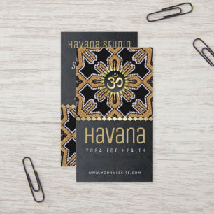 Havana Yoga Studio Black Gold Business Card