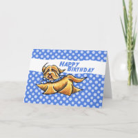Havanese Blue Polka Dots Birthday