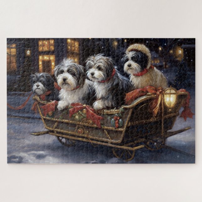 Havanese Christmas Festive Season  Jigsaw Puzzle (Horizontal)