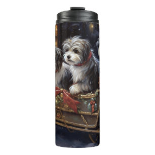 Havanese Christmas Festive Season  Thermal Tumbler