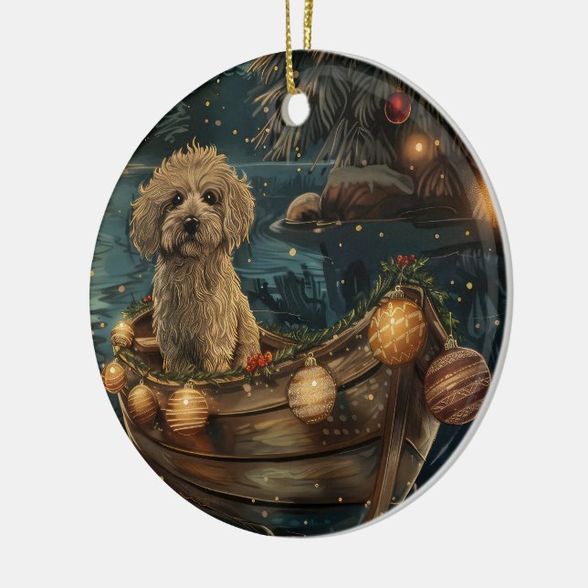 Havanese Christmas Festive Voyage Ceramic Tree Decoration (Left)