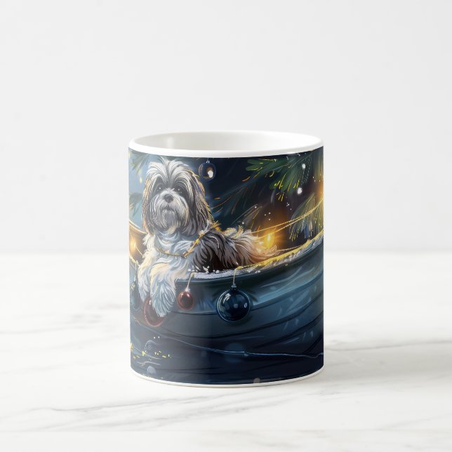 Havanese Christmas Festive Voyage Coffee Mug (Center)