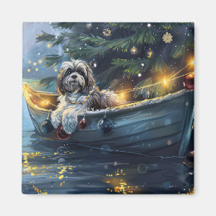 Havanese Christmas Festive Voyage Magnet