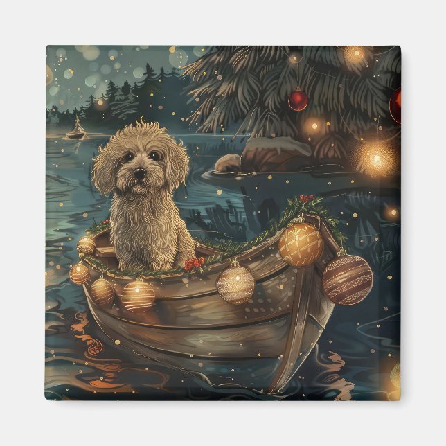 Havanese Christmas Festive Voyage Magnet (Front)