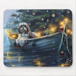 Havanese Christmas Festive Voyage Mouse Mat