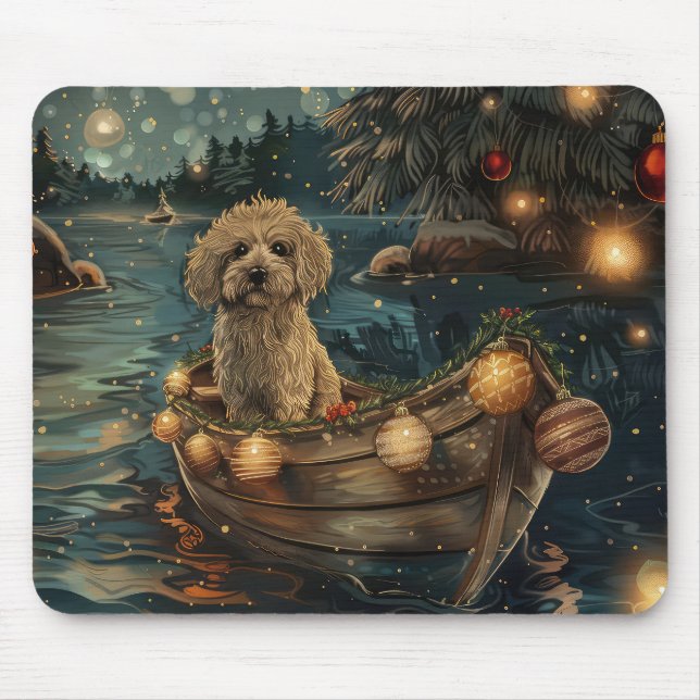 Havanese Christmas Festive Voyage Mouse Mat (Front)